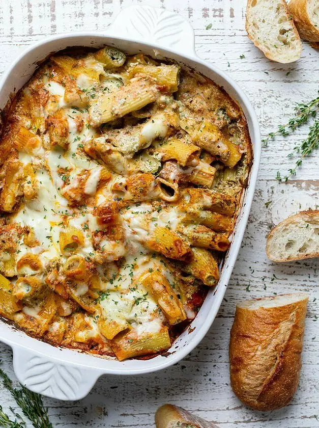 Pesto Pasta Bake with Ricotta