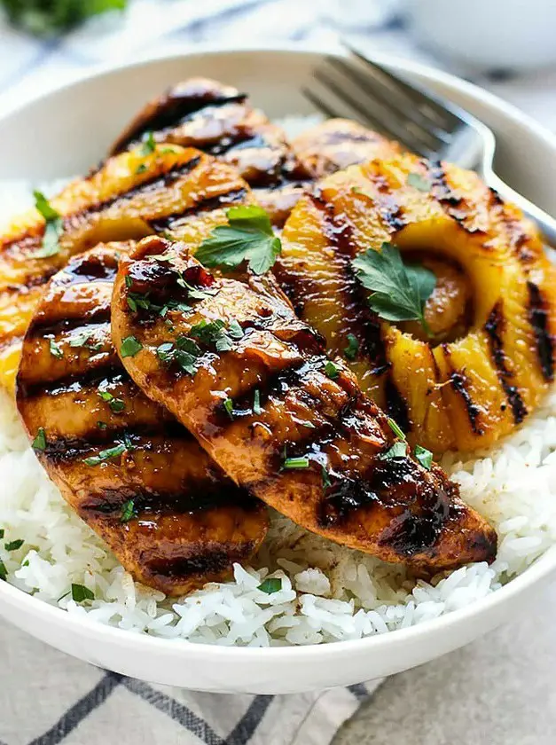 Hawaiian Chicken with Coconut Rice