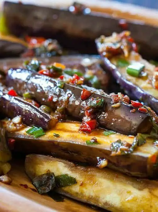 Chinese Eggplant with Spicy Garlic Sauce