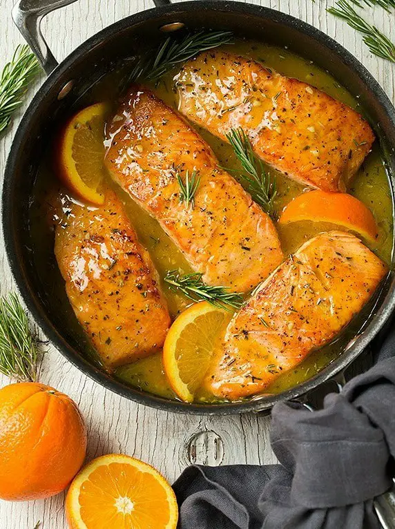 Orange-Rosemary Glazed Salmon