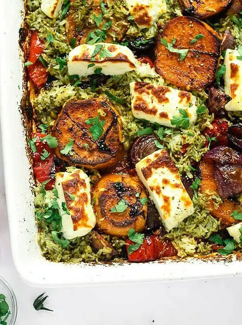 Halloumi Tray Bake