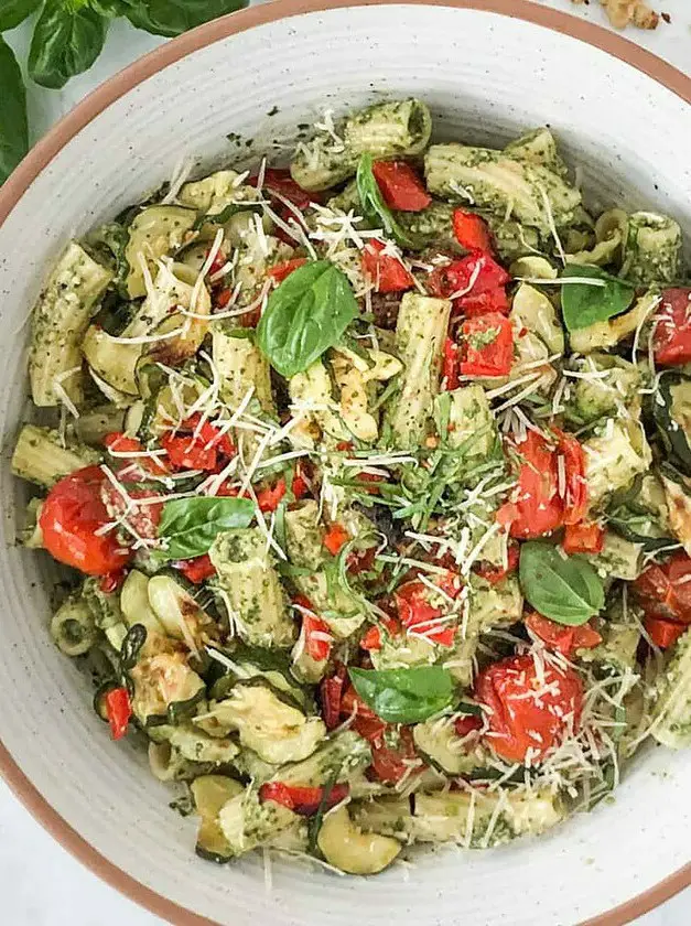 Easy Veggie Pesto Pasta