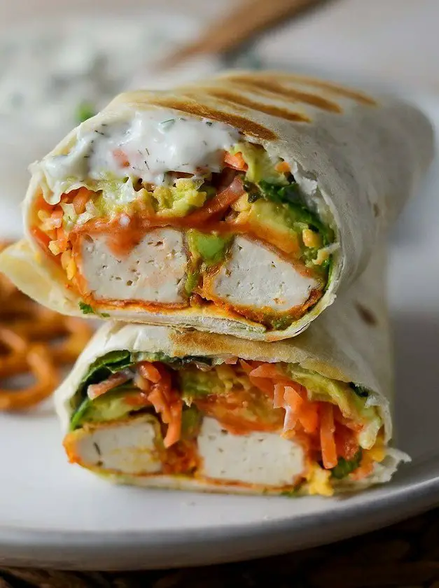 Buffalo Tofu Wrap