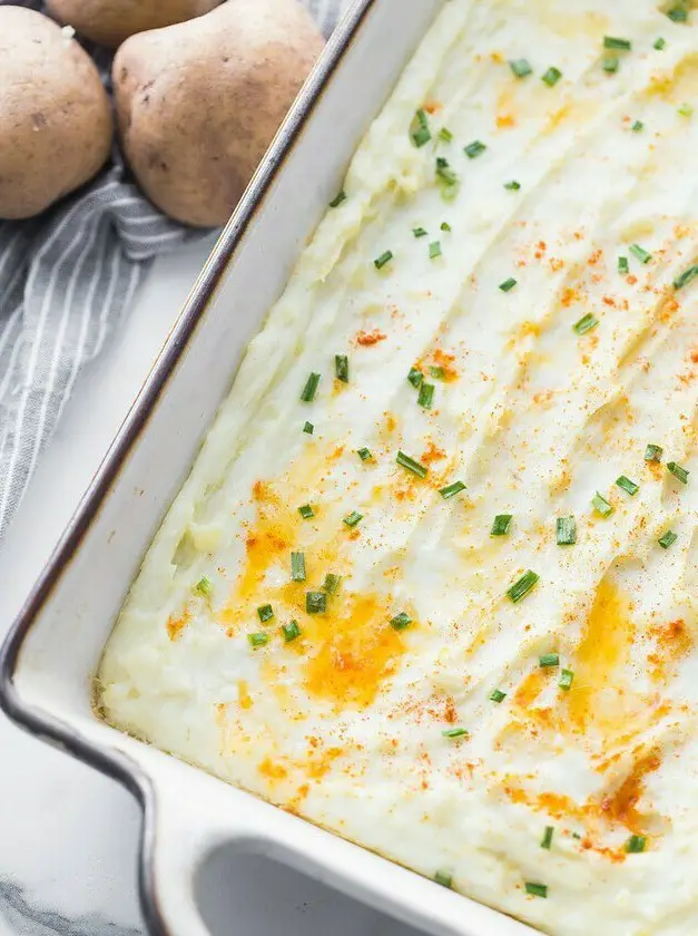 Creamy Oven Baked Mashed Potatoes