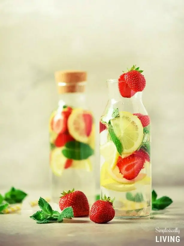 Strawberry Lemon Infused Water