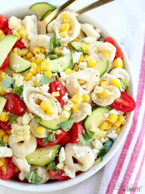 Summer Corn, Tomato and Tortellini Pasta Salad