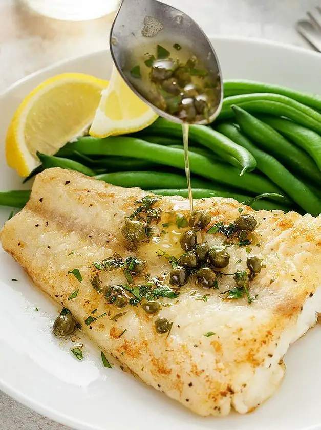 Pan Seared Cod Fillets with Lemon Butter