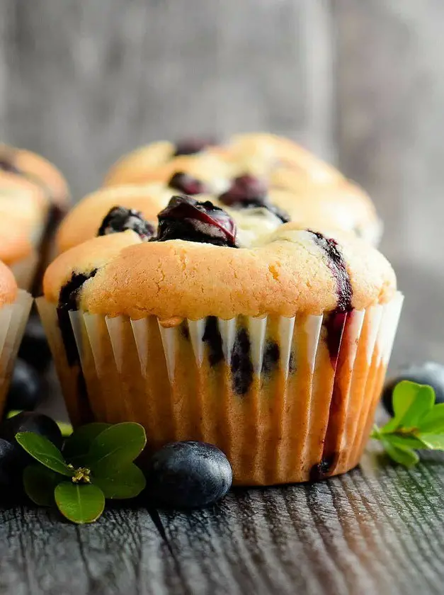 Sour Cream Blueberry Muffins