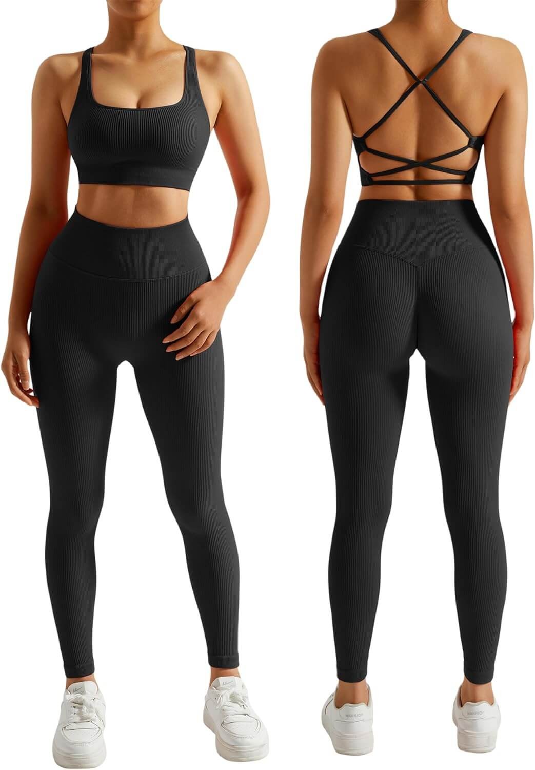 BLACK SPORTS BRA & LEGGINGS