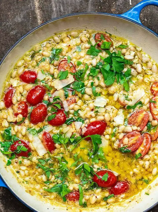 Garlic Parmesan White Beans