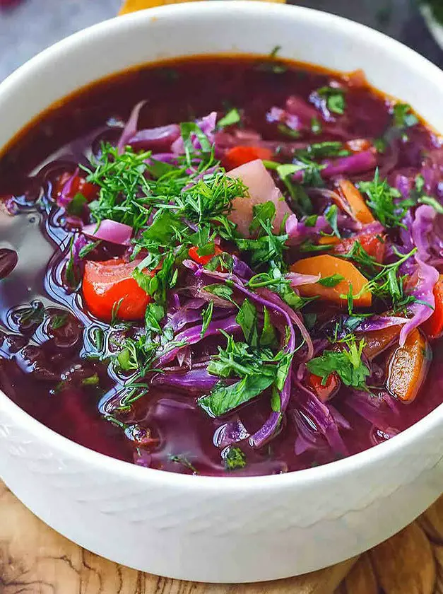 Healthy Red Cabbage Soup