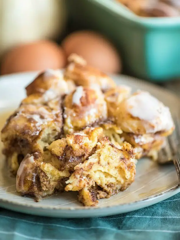 Pumpkin Cinnamon Roll French Toast Casserole