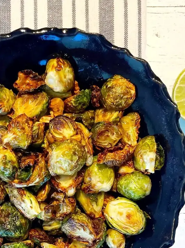 Air Fryer Brussel Sprouts with Balsamic and Lime