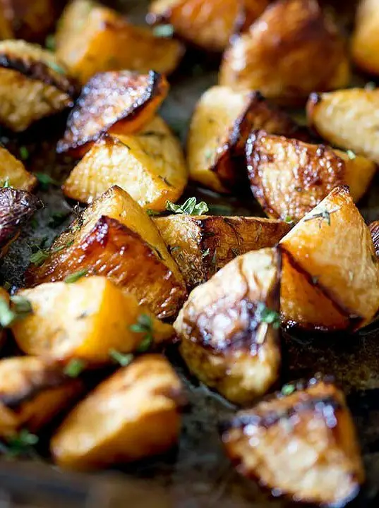 Roasted Rutabaga with Maple Syrup