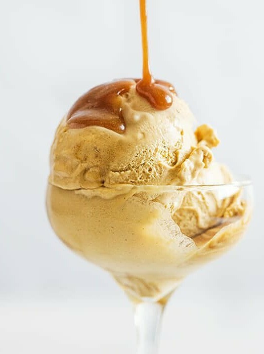 No-Churn Keto Caramel Ice Cream