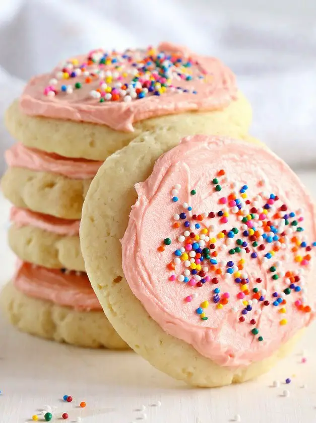 Soft and Chewy Frosted Sugar Cookies