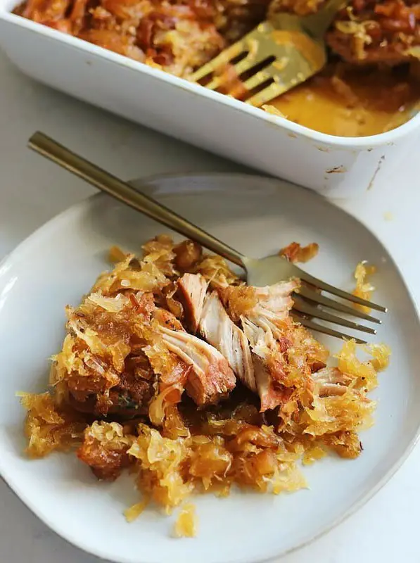 Sweet and Sauerkraut Pork with Apples