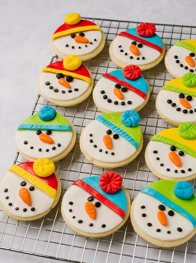 Snowman Sugar Cookies