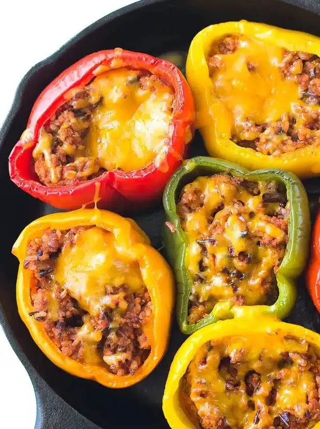 Ground Turkey Stuffed Peppers