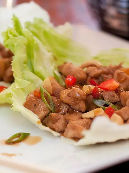 Chicken and Cashew Lettuce Wraps