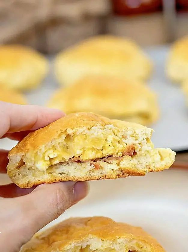 Bacon Egg & Cheese Stuffed Breakfast Biscuits