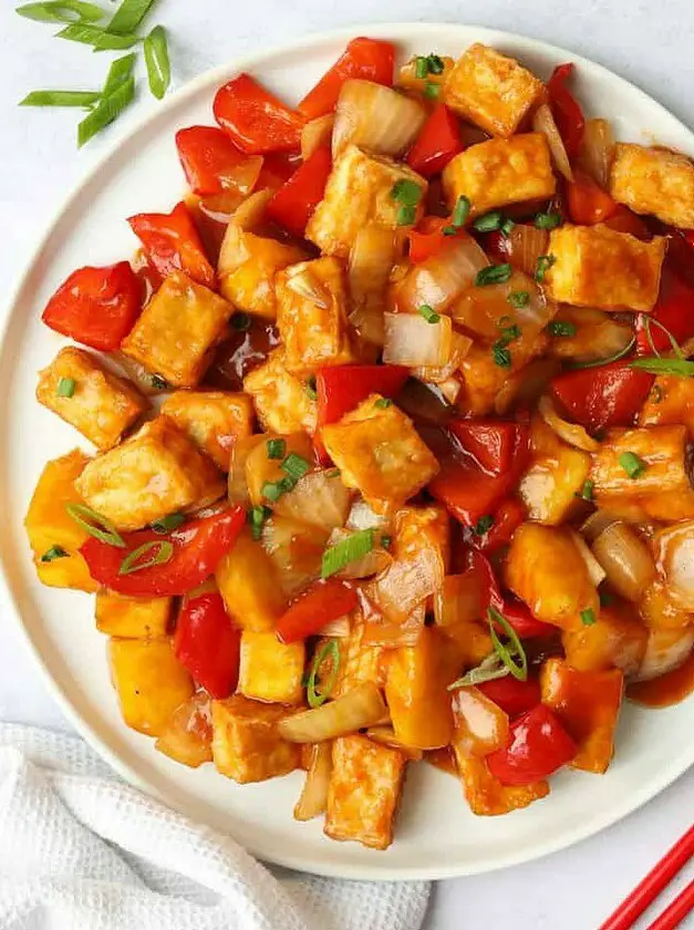 Air Fryer Sweet and Sour Tofu