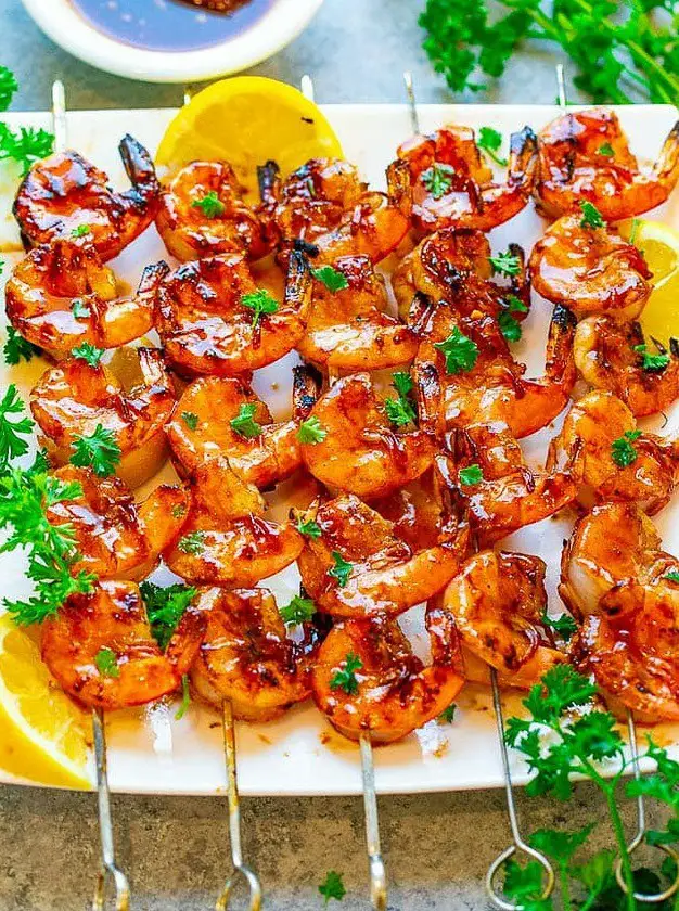 Honey Barbecue Grilled Shrimp