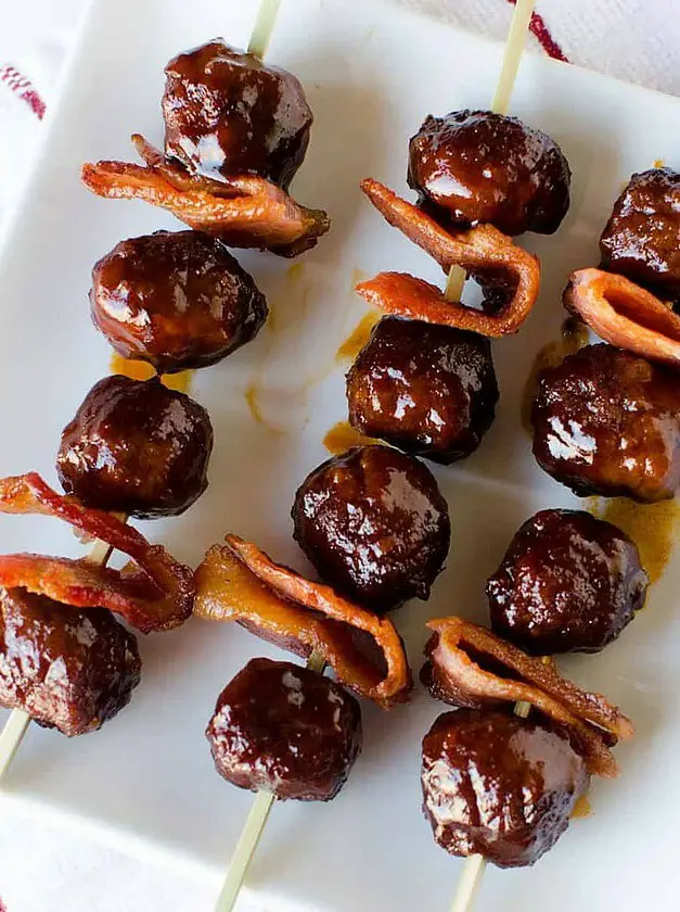 Crock Pot Bacon Bourbon Meatballs