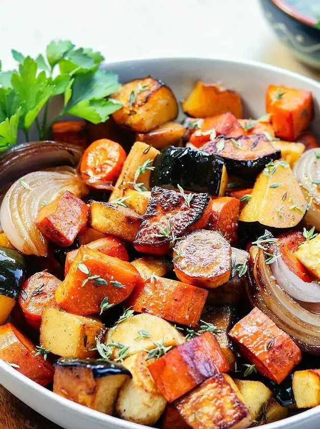 Roasted Root Vegetables with Balsamic Glaze