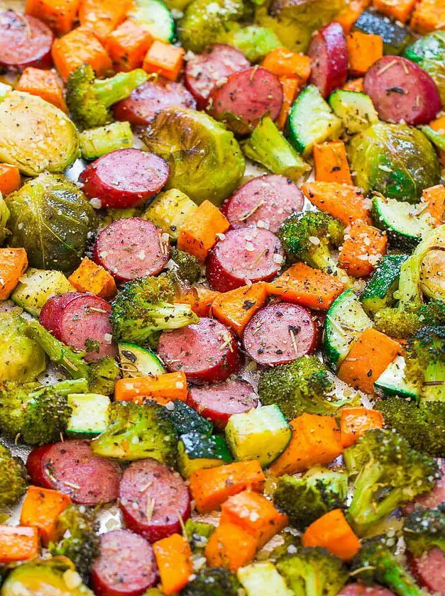 Sheet Pan Turkey Sausage and Vegetables