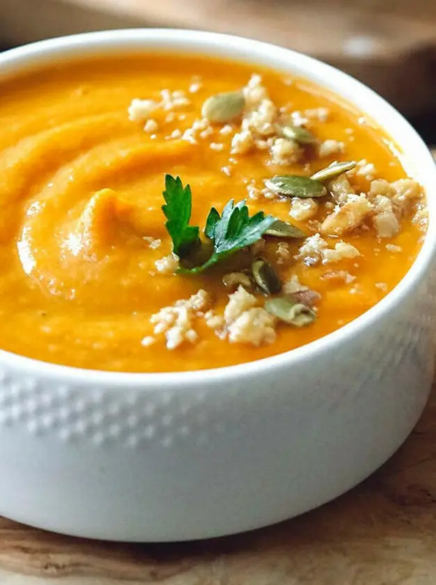 Roasted Butternut Squash and Carrot Soup