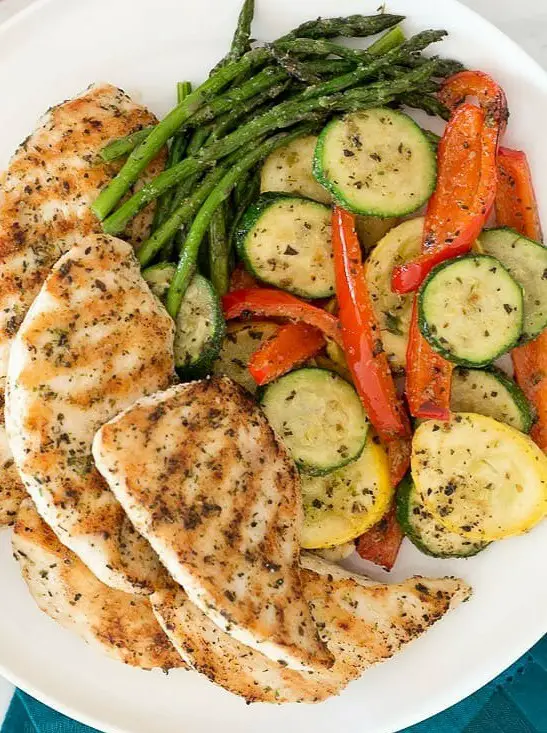 Grilled Garlic and Herb Chicken and Veggies