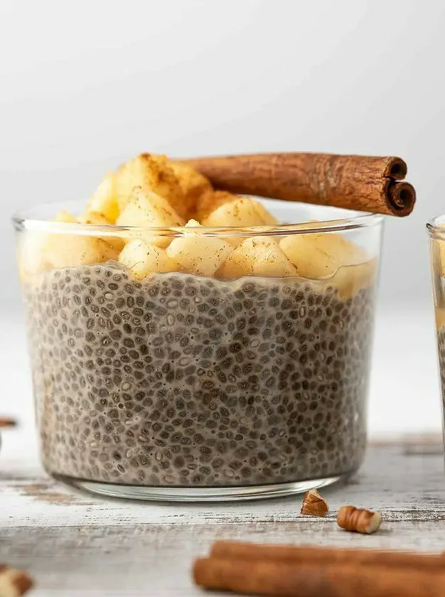 Overnight Apple Pie Protein Chia Pudding