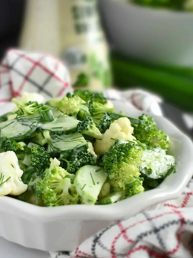 Broccoli Cauliflower Cucumber Salad