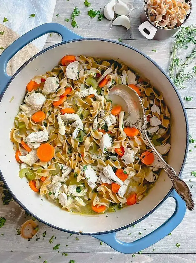 Dutch Oven Chicken Noodle Soup