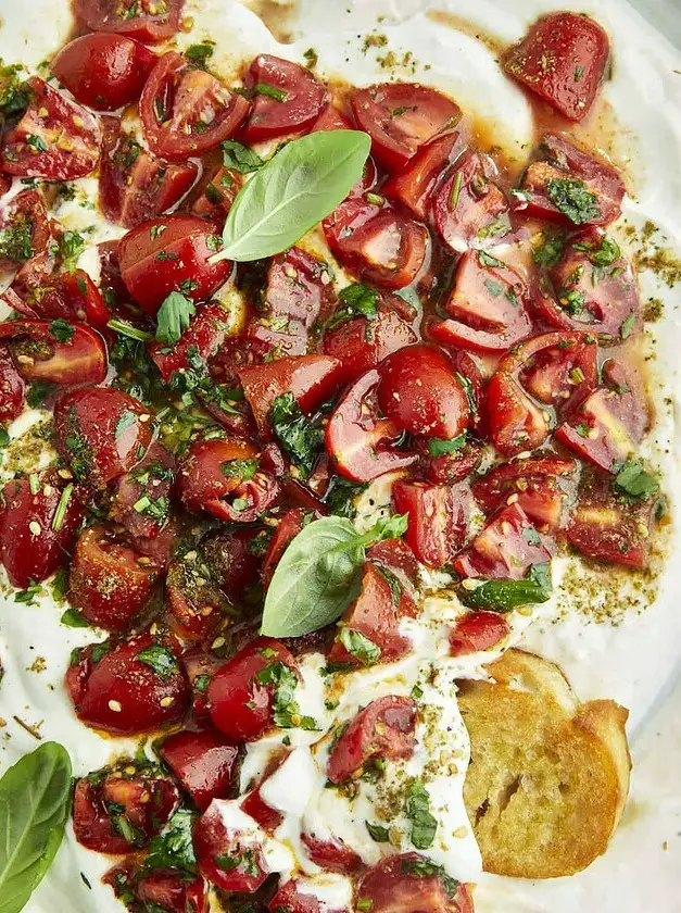 Savory Whipped Cottage Cheese and Tomatoes Bowl