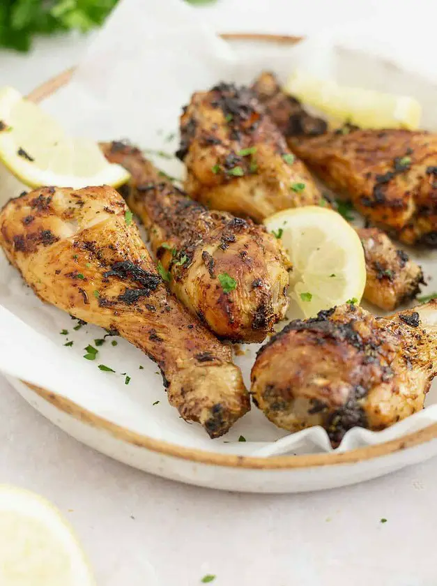 Air Fryer Lemon Garlic Chicken Drumsticks