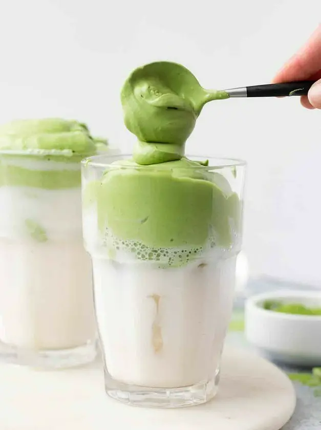 Dalgona Whipped Matcha Latte