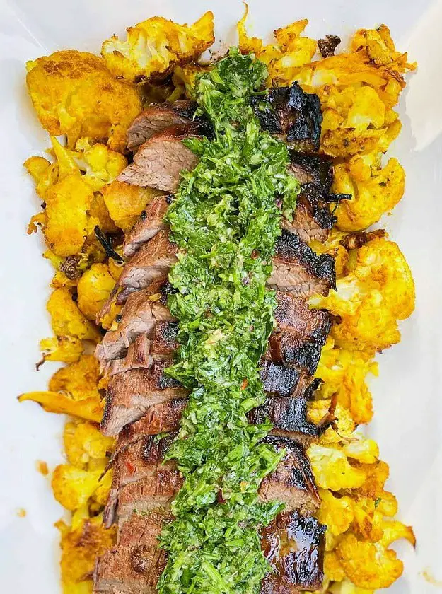 Grilled Flat Iron Steak with Chimichurri