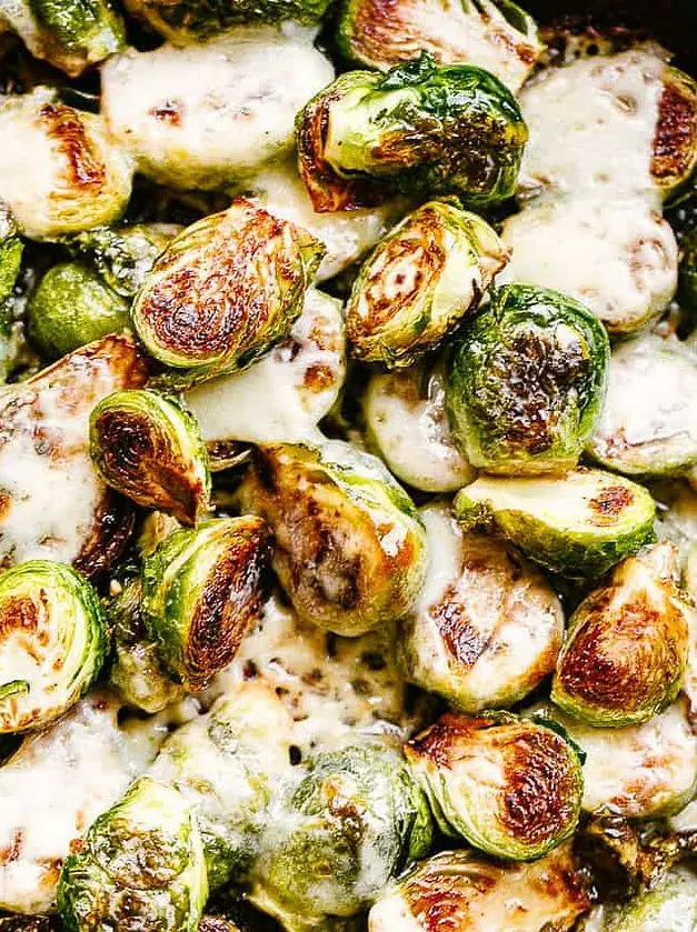 Sauteed Brussel Sprouts with Cheese