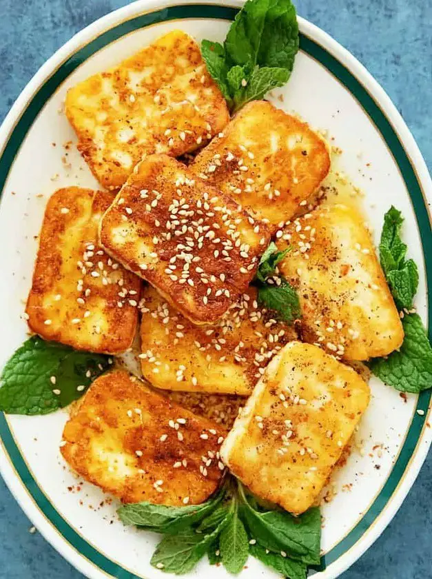 Fried Halloumi with Honey