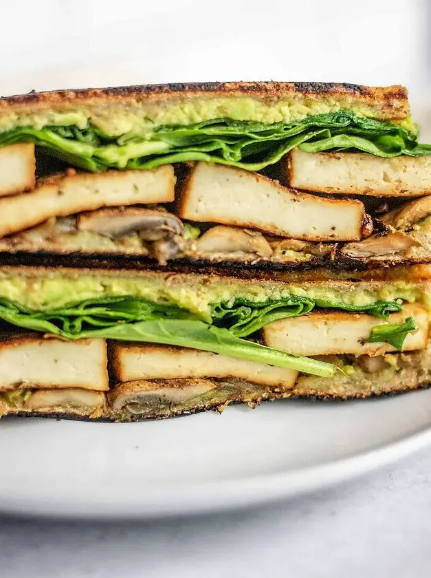 Vegan Panini with Marinated Tofu and Avocado