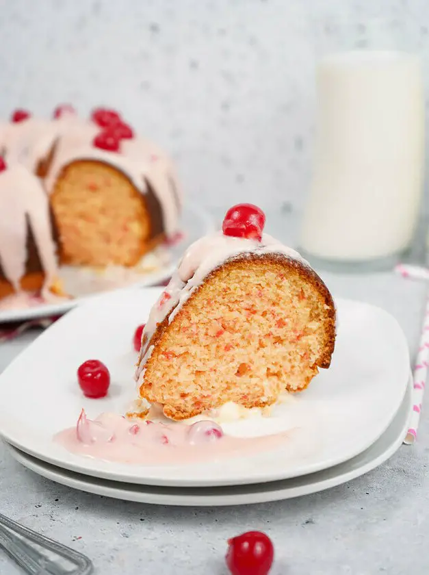 Double Cherry Chip Bundt Cake