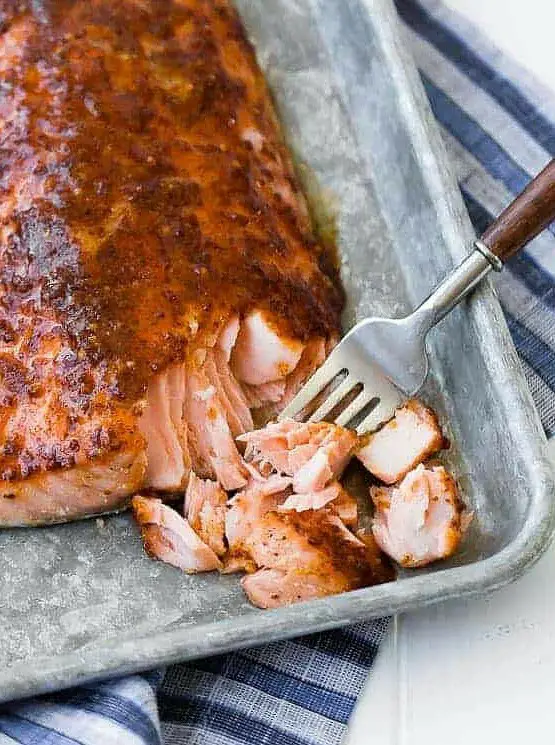 Baked Salmon with Maple Mustard Glaze