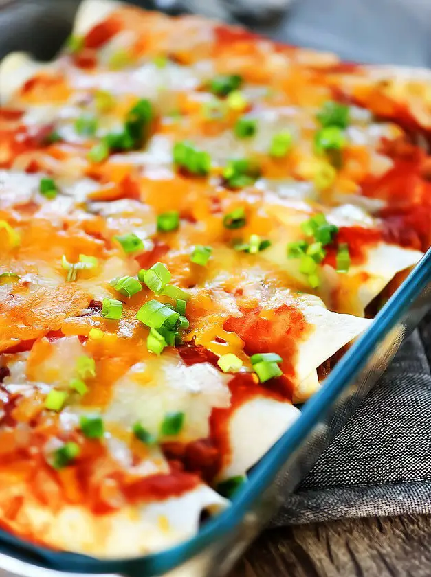 Cream Cheese Beef Enchiladas