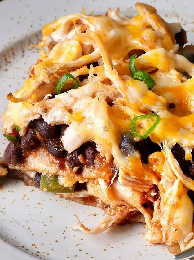 Skinny Chicken Taco Casserole