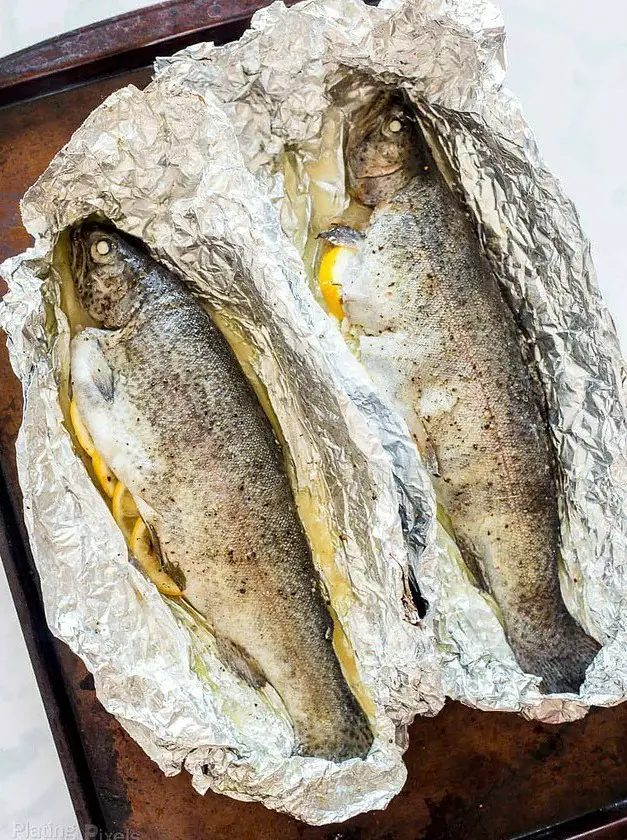 Whole Oven Baked Trout in Foil