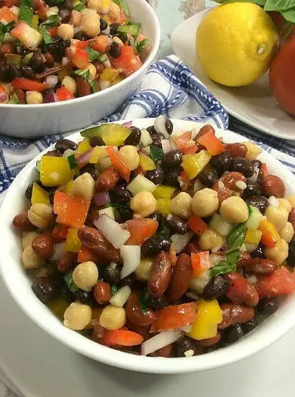 Weight Watchers Three Bean Salad with Basil