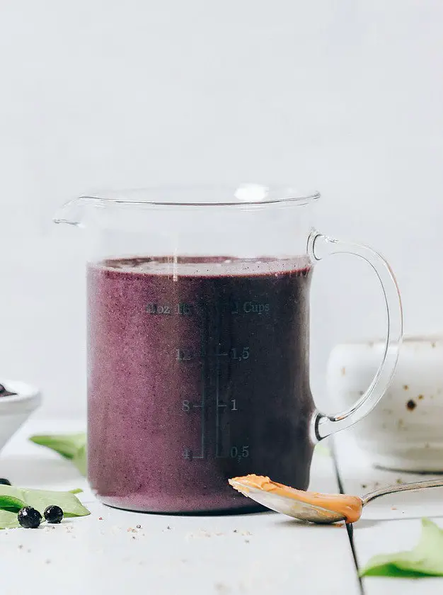 Blueberry Peanut Butter Protein Smoothie