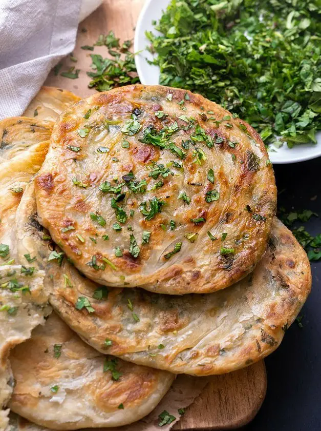 Herbed Olive Oil Parathas